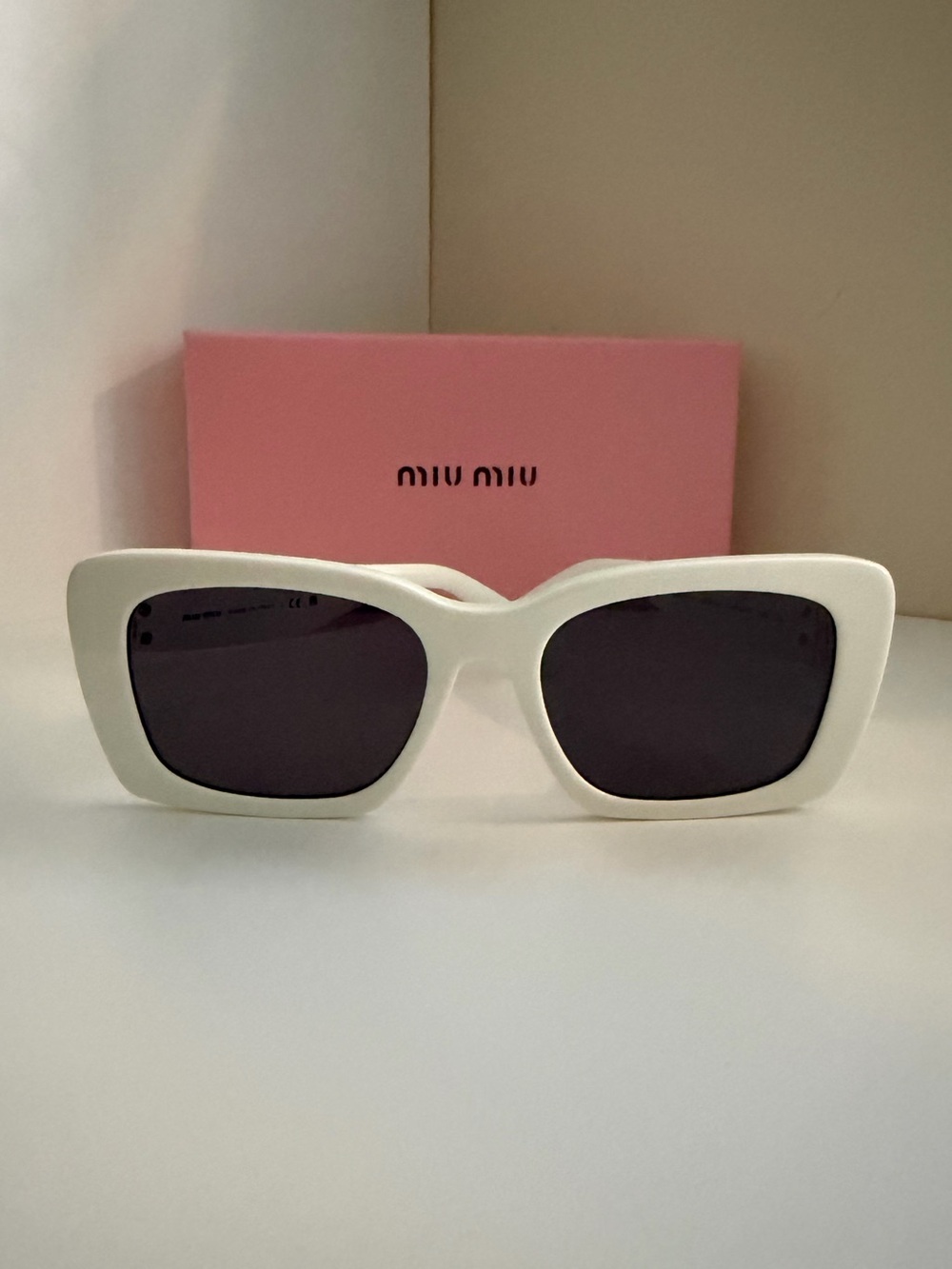 Miu Miu white women’s sunglasses